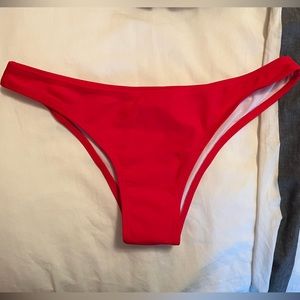 ZAFUL Red Cheeky Bathing Suit Bottoms Size M
